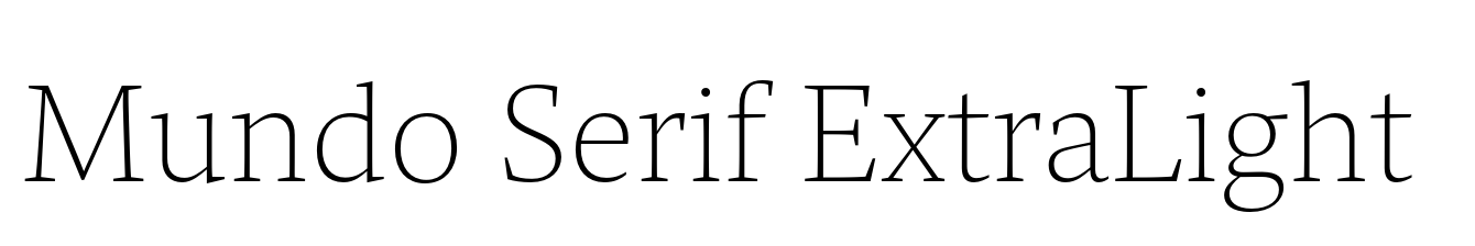 Mundo Serif ExtraLight